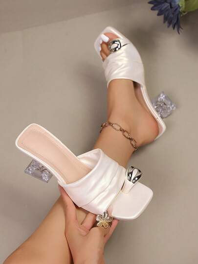 女士时尚高跟凉鞋，适合婚礼、派对等场合，春夏皆宜