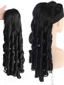 Synthetic Wigs Wavy Hair Ponytail Extensions Roman Curl Ponytail Hairpiece With Drawstring Curl Ponytail Suitable For Women's Daily Wear And Gatherings - Multicolor - View 12