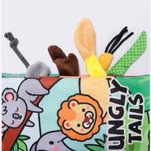 Chewable Early Education Cloth Book With Tail, Baby Book, Tear-Resistant Book, Educational Interactive Cloth Book - Multicolor - View 2
