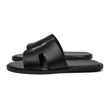 2025 Summer New Men's Casual Non-Slip Slippers, Open Toe Soft Bottom Sandals - Black - View 4
