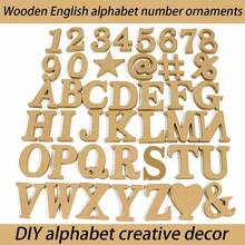 1 Stück 3D Holzbuchstabe für Tischplatte, weiße Blockbuchstaben für Dekor zum Aufstellen, Party Deko, A-Z Buchstaben, 3D Deko für Hochzeiten, Geburtstage und Zuhause, Sommer Geschenke Strand Schulmaterial Raumdekoration - Aprikosenfarben - Übersicht 1