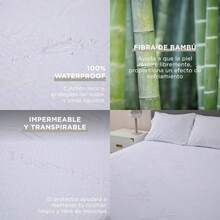 FIAN Rosewood - Cubre Colchón Bambú Impermeable - Queen - Protector de Colchón Premium - sobre Colchón Queen - Individual - Ver 8