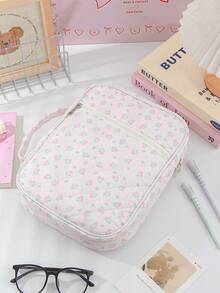 Cute Quilted Bible Protective Cover Large Bible Cover Case Book Cover Protector Sleeve Travel Book Cloth Sleeve Cover Student Diary Loose Leaf Binder Protective Case Portable Ledger Notepad Diary Cover Sleeve For Or Softcover Decor Floral Fabric Soft Flower Cloth Travel Sleeves Cover,Book Decor,Bible