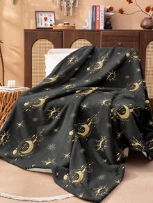 1条柔软保暖的毛毯，斋月主题图案，亲肤透气，独特设计，四季皆宜，适用于客厅沙发、旅行、卧室、宿舍等场所，可机洗，是圣诞节、家居装饰和冬季装饰的理想之选。 - 彩色 - 查看 2