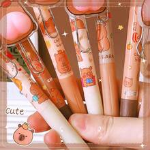 10/6/3pcs Capybara, Panda Butt Cartoon Creative Stress Relief Squeeze Ballpoint Pen - Multicolor - View 3