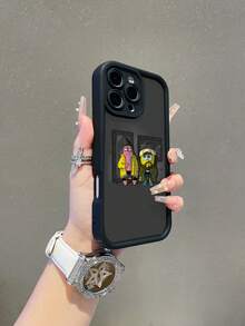 SPONGEBOB 1个时尚创意黑色夜空海绵宝宝星形彩绘图案防震手机壳，适用于三星/苹果17/16/15/14/13/12/11 Pro Max/12 Pro/14 Plus及其他型号 - 彩色 - 查看 3