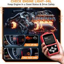 DT60 OBD II Scanner,,Smog Check & I/M Readiness, Turn Off MIL & Engine Light, VIN Retrieve, Lifetime Free Update, Great Gift For Mom & Beginners - DT60 - View 4