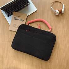 YOONI 韩版奶油色加厚笔记本电脑包，可手提/肩背，配有可拆卸肩带，防震设计，适用于 13/14/15.6/16 英寸笔记本电脑 - 彩色 - 查看 17