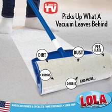 LOLA Rola Sticky Mop Refills, Giant Adhesive Roller, Traps Dirt, Dust &Amp; Hair, 30 Sheets, Pet Hair Remover, Floor &Amp; Carpet Cleaner, 1 Pack - ColorD - 查看 4