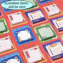 卡通便签本，学生留言笔记本，学习办公便利贴，卡通便签本，学生创意文具礼物，可爱留言便签，适合工作、家庭或学校使用 - 均碼 - 查看 18