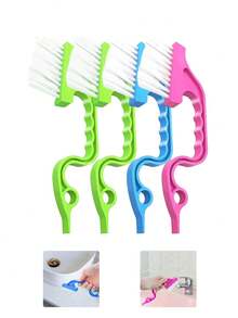 1pc Crevice Gap Cleaning Brush Tool, Hand-Held Groove Gap Cleaning Tools, 2 In 1 Dustpan Cleaning Brushes, Shutter Door Window Track Kitchen Cleaning Brushes Kit - Multicolor - View 1