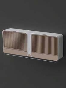 1个带沥水盘的豪华皂碟，防水皂盒，适用于淋浴间，壁挂式设计，带翻盖，是浴室的理想之选，也是开学必备品。