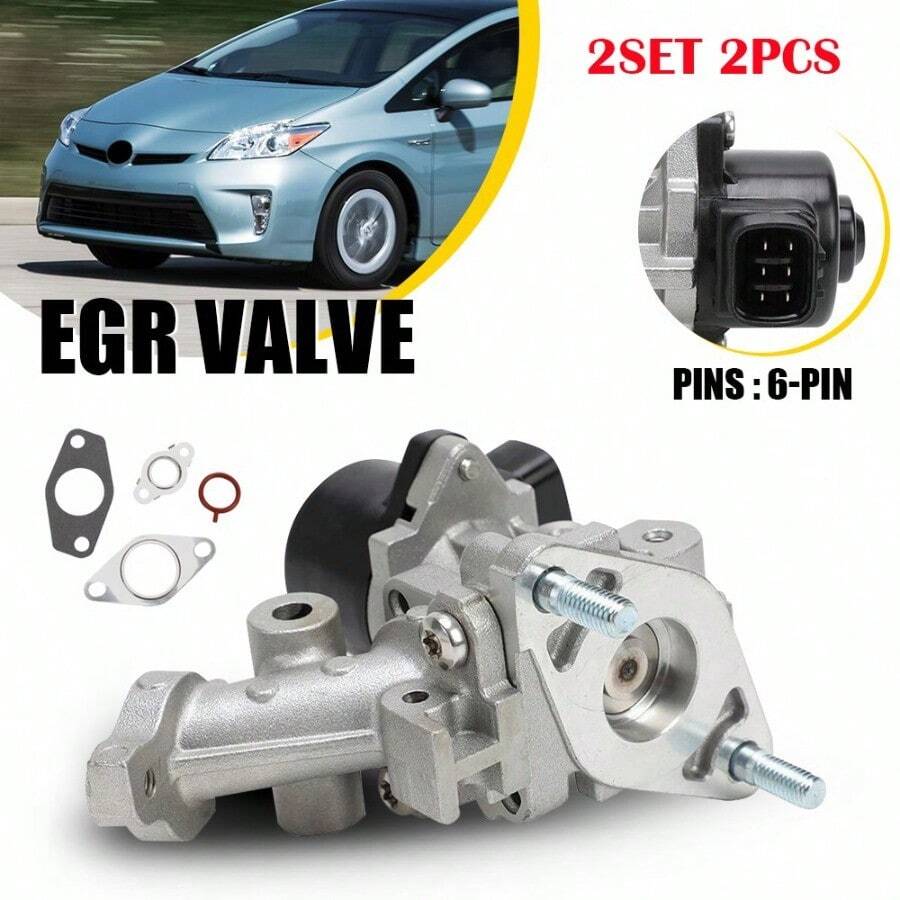 2X Car Electric EGR Valve Kit 04004-58137 25620-37110 For 2011-2017 Lexus CT200h - như hình ảnh - Xem 1