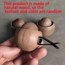 Difusor de fragrâncias para carro em madeira artesanal (1 unidade), na cor nogueira preta natural. Ideal para saídas de ar do carro. Difusor de óleos essenciais sem fragrância. - Camelo - Ver 7