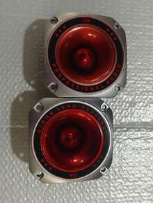 2pcs 3.5-Inch Car Tweeters, Stage-Level Piezo Pure Tweeters, High Power Red Woofer Tweeter