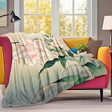 Lily Plant Tapestry Room Decoration Wall Decor Blanket Symbolizing Vitality Ultra-Soft Lightweight Silky Design For Elegant Decor Warm Flannel Blanket For Sofa Bed Travel Camping Polyester Fiber Thoughtful Gift For Family Friends Valentine's Gift Shipped From USA - Nhiều màu 16 - Xem 4
