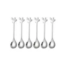 1 Set Swan Constellation Design 6/12pcs Stainless Steel Fruit Spoons, Dessert Spoons, Coffee Spoons With Swan Shaped Storage Base, Suitable For Kitchen, Hotel, Cafe, Holiday Gifts
