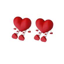 多色可调节活动心形摆件，模型摆件，适合作为情人节、生日、周年纪念礼物、房间装饰、家居装饰、情人节装饰品、家居微缩摆件 - 彩色 - 查看 10