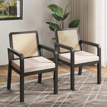 Dining Chairs - Black + Rubberwood - View 2