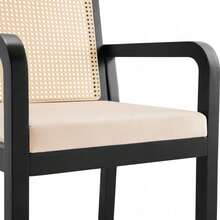 Dining Chairs - Black + Rubberwood - View 11