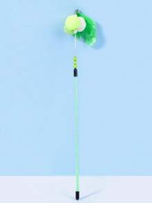 New Cat Toys - Handmade Jingle Sticky Rice Ball Cat Teaser, Crystal Tube Feather Cat Wand, Cat Supplies - Multicolor - View 8