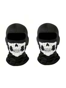 1/2/3/4pcs Unisex Skull Face Mask Balaclava, Suitable For Cycling, Hiking, Party, Skiing - Multicolor - View 4