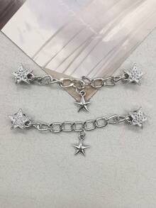 2pcs Colorful Luxury High Heel Shoes Handbag Shoe Chain DIY Decor Removable Rhinestone Heart Dollar Shape Wooden Clogs Shoe Clip Accessories Personalized Star Flower Shoe Clips Decoration For Christmas, Halloween, Valentine''s Day, Birthday, Holiday Party Gifts