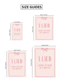 1pc Frameless Pink Bow "I Lied, I Can't Be Ready In 5 Minutes" Funny Quote Wall Art Canvas Poster, Humorous Home Decor For Room Decor, Dorm Essentials, Birthday Gift And Party Decoration, Vintage Quote Bedroom Decor - Multicolor - View 9
