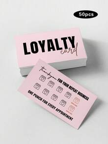 50pcs Double-Sided Recommendation & Member Discount Cards - Multipurpose Reward Cards Suitable For Small Businesses, Retail Stores, Cafes, Hair Salons, Service Shops, Restaurants, Gyms, Beauty Studios And Online Stores - Multicolor - View 16