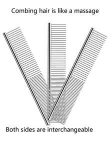 1支金属涂层宠物直毛刷，狗狗美容刷，金属涂层宽齿梳，适用于猫狗美容 - 彩色 - 查看 3