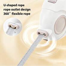 1pc Beetle Retractable Dog Leash, Flexible & Non-Stuck, Explosion-Proof, Compact & Portable, With LED Light For Night Use, Type-C Charging Port, For Small Dogs - Multicolor - View 3