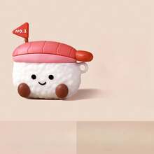 Para AirPods 4 3 2 1 Pro Pro2 Funda de Auriculares 3D Comida de Sushi Divertida Caricatura Silicona Protectora Caja de Auriculares Con Cubierta de Colgante﻿ - Sushi B - Ver 9
