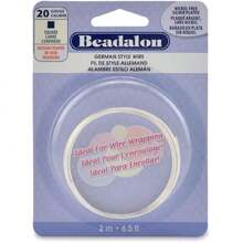 Alambre de Estilo alemán, Cuadrado, 20 Gauge/.032 In-2 m/6.5 ft, Cobre Cobre Chapado en Plata,37564704 - Multicolor - Ver 1