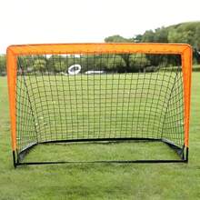 一套便携式弹出式足球门网 - 成人足球目标网，可折叠，耐用PP材质，适合后院户外运动、足球配件、足球训练目标，易于安装和携带，适用于户外活动、运动配件、游乐场配件、单人练习、草坪、庭院、足球礼物、学校用品、足球训练套装、男士礼物、足球礼品 - 橘色 - 查看 4