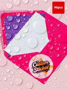1-160pcs Customizable Round Stickers, Can Print Any Text And Patterns, Suitable For Valentine's Day Gifts, Romantic Love Notes, Handmade Stickers, Party Favors, Envelope Seals, Notebooks, Laptops, Great For Gifting To Boyfriend, Girlfriend, Husband, Wife, Parents, Friends, Family, Waterproof And Durable Decorative Labels In Multiple Sizes, Unique Commemorative Stickers For Anniversary, Birthday, Home,Wallpaper Stickers Wall ,Kids-Activity - Rose Red - View 19