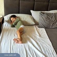 FIAN BAMI -Sábana Impermeable de Algodón - Protector de Colchón Repelente a Líquidos- Ideal para Todas Las Edades - Blanco - Ver 7