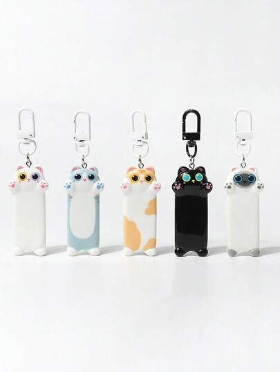 1pc Cute Cat Keychain Pendant, Hugging Cat Bag Charm, Fashionable Sweet Compact Decorative Keyring, Mini Bag Accessory Keychain, Keyring Gift, Valentine's Day Party, Mother's Day Gift, Party Favor, Back To School Supplies, Gift For Best Friend, Suitable For Friends, Dad, Mom, Christmas, Birthday, Couples