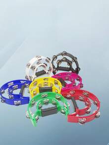 1个成人塑料打击乐器铃鼓，双排手柄铃鼓，乐器铃鼓，节奏乐器，手持打击鼓，派对用品，铃鼓流苏，成人乐器，打击乐器铃鼓，双排摇铃，KTV氛围道具，酒吧氛围道具，手持摇铃，乐器配件，手持摇铃花鼓圈，打击乐器 - 彩色 - 查看 2