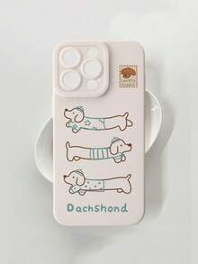 1pc Dachshund Pattern Anti-Fall Cute Phone Case Compatible With IPhone 13/11/17/17pro/16/14/15/15pro/15 Plus/15 Promax/7plus/8plus/X/Xs Max/Xr/11pro/12pro/13pro/14pro/12mini/13mini/11promax/12promax/13promax/14promax/14plus/17pro Max/17Air/6/6s Plus/7/8/16Pro/16plus/16promax/Se2/17promax&Compatible With Samsung Galaxy/A54/A14/A12/A13/A15/A32/A33/A24/A52S/S20/S21/S22/S23/S24/S23Plus/S24ultra/S25/A15/A33/A23 - Multicolor - View 4