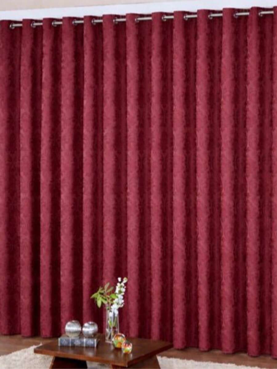 High-End Jacquard Curtain - 紅木色 - 查看 1