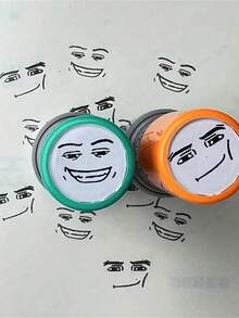 Random Color Stamp Box - Cute & Fun Black Stamps - Novelty Stamps - Suitable For Daily Office, Labels And Signage Stamps, Christmas, Halloween, Valentine's Day - Multicolor - View 1