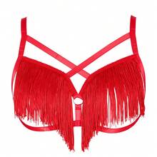 Sujetador con jaula con flecos de estilo gótico sexy - Ajustable, perfecto para ropa de fiesta y atuendos de vacaciones - Multicolor - Ver 4