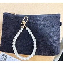 Túi đựng mỹ phẩm ren, túi đựng đồ vệ sinh cá nhân khi đi du lịch, túi trang điểm xách tay đựng điện thoại, chìa khóa, tiền xu, đồ trang trí phòng trang điểm. - Nhiều màu - Xem 15