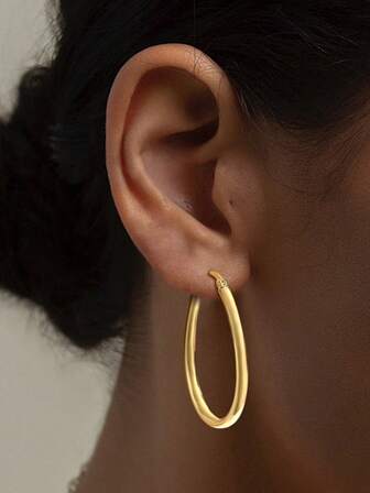 1pair S925 Silver Hollow Out Teardrop Earrings With Unique Design, Minimalist & Fashionable & Versatile For Women, Perfect As Birthday And Everyday Wear Gift For Best Friends Holiday