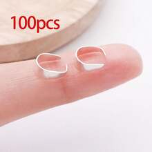 100pcs Metal Pinch Clip Clasp Bail Snap Bail Hook Pendant Clasps Connectors Claw Bail Pinch Clips For DIY Necklace Jewelry Findings 6x9mm - Multicolor - View 12