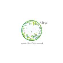 Vine Pattern Disposable Tableware Set, Including 7/9 Inch Paper Plates, Paper Cups, Paper Napkins, Suitable For Birthday Parties, Festivals, Gatherings, Picnics, Celebration Events, Wedding Tea Parties, Graduation Ceremonies Disposable Party Supplies - Multicolor - View 11