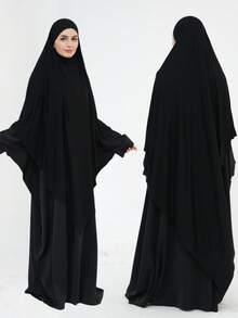 1 chiếc khăn trùm đầu Hijab bằng vải jersey màu trơn có dây buộc, tiện dụng để mặc hàng ngày cùng với áo Abaya Khimar, phù hợp cho mọi mùa. - Nhiều màu - Xem 7