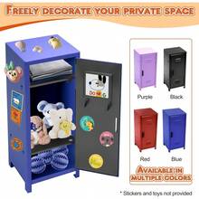 Mini locker, pequeño armario metálico para computadora, caja de , caja fuerte para dinero y caja de - Negro - Ver 5