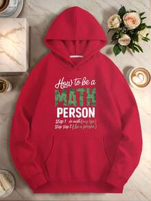 Teediy Cómo Ser una PERSONA DE MATEMÁTICAS Sudaderas con Capucha para Mujeres Teediy - Rojo - Ver 1