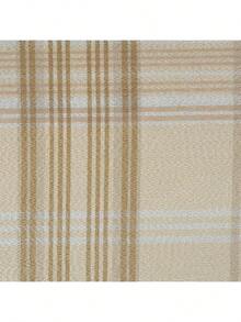 100% algodón, Lavable a máquina, Mantel Individual a Rayas francesas para cenas - Cuadrados de color dorado y crema - Ver 3